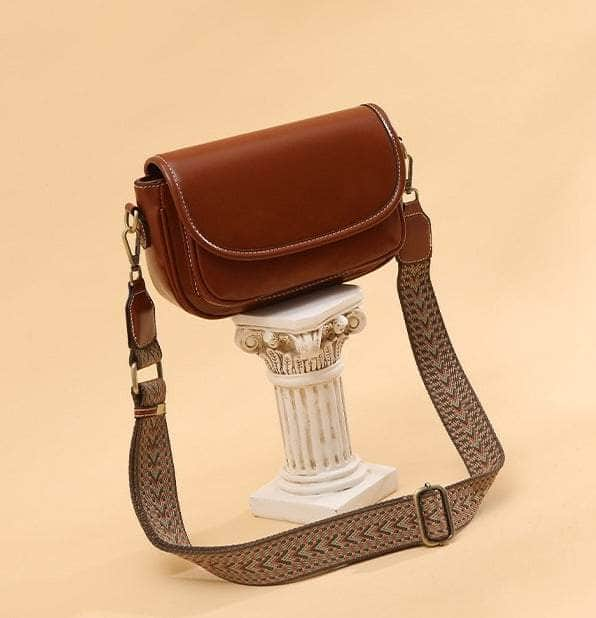 Classic Vintage Leather Flap Shoulder Bag