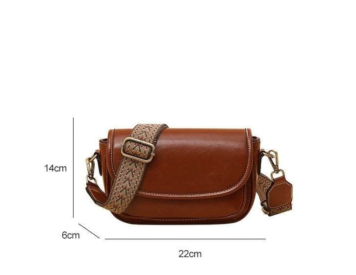 Classic Vintage Leather Flap Shoulder Bag