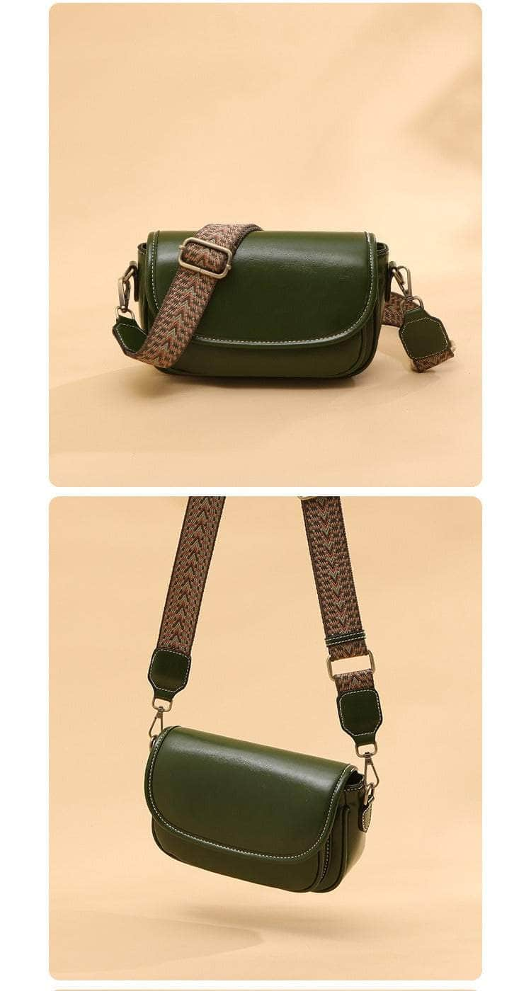 Classic Vintage Leather Flap Shoulder Bag