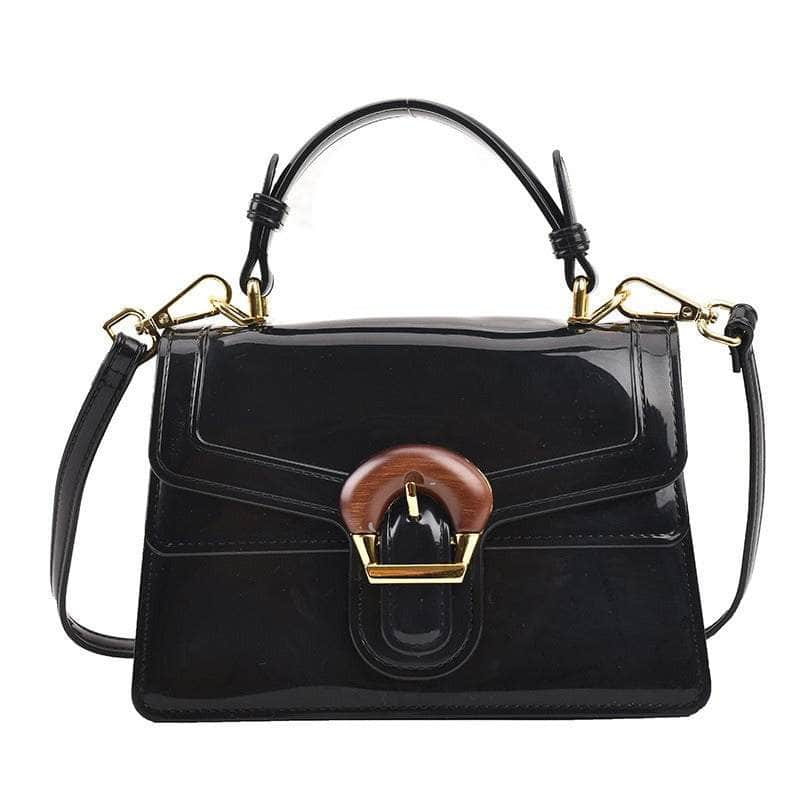 Classic Women Chain Leather Handbag Black