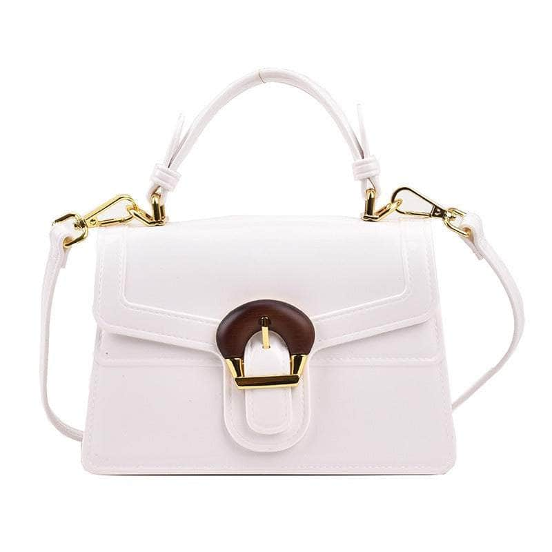 Classic Women Chain Leather Handbag White