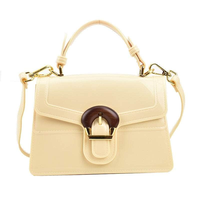 Classic Women Chain Leather Handbag Yellow