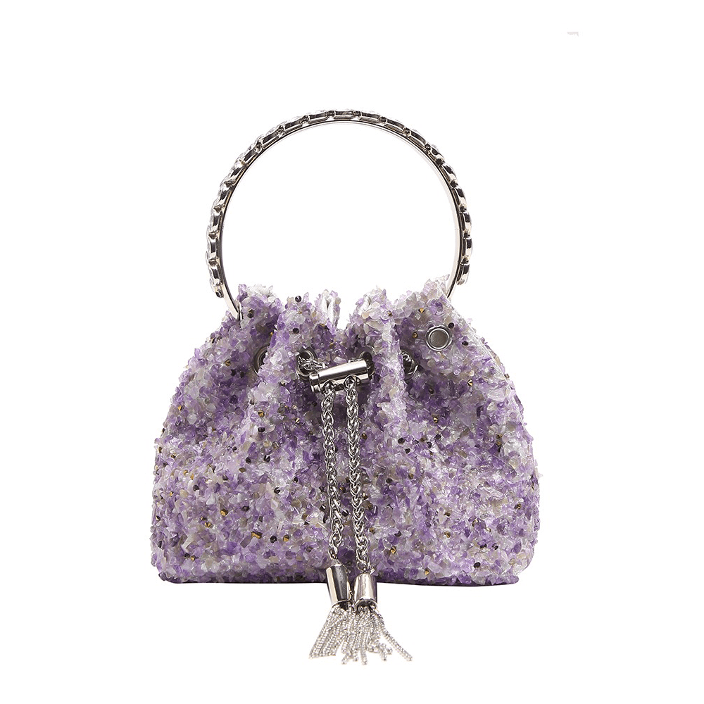 Classy Bucket Clutch Rhinestone Shoulder Purse