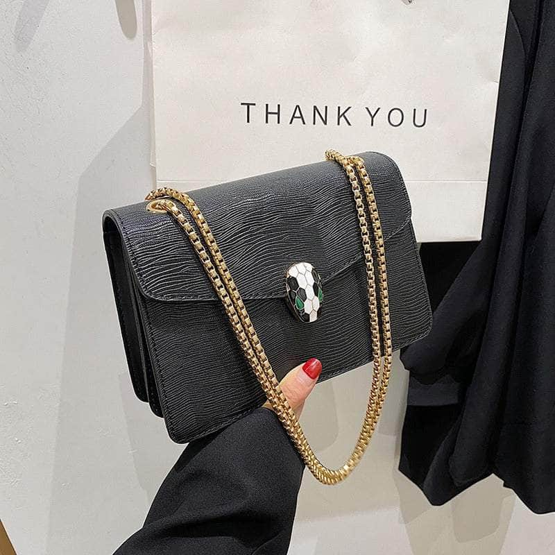 Classy Crossbody Chain Bag Black