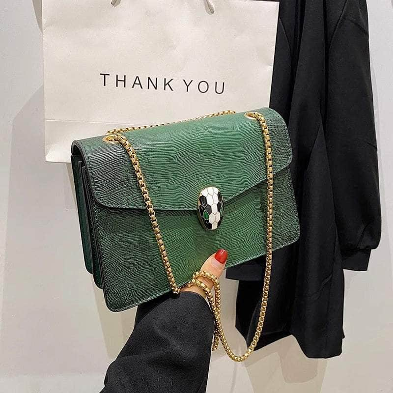 Classy Crossbody Chain Bag Green