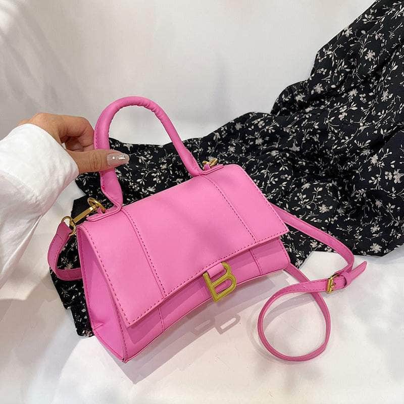 Classy Crossbody Purse with a Fashionable Top Handle Pink