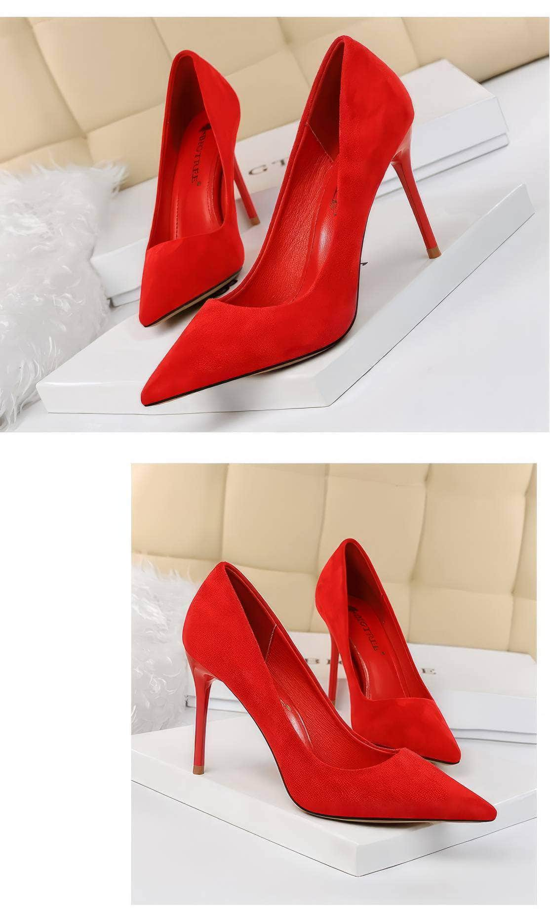 Classy High Heels Suede Pumps