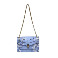 Classy Leather Crossbody Bag with Chain Strap