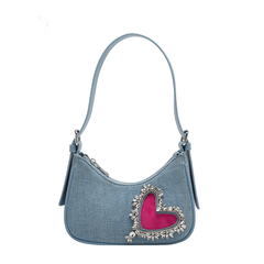 Classy Leather Half Moon Underarm Bag