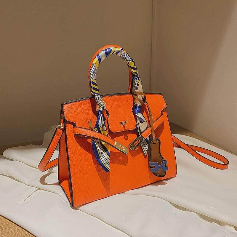 Classy Leather Sling Handbag Orange