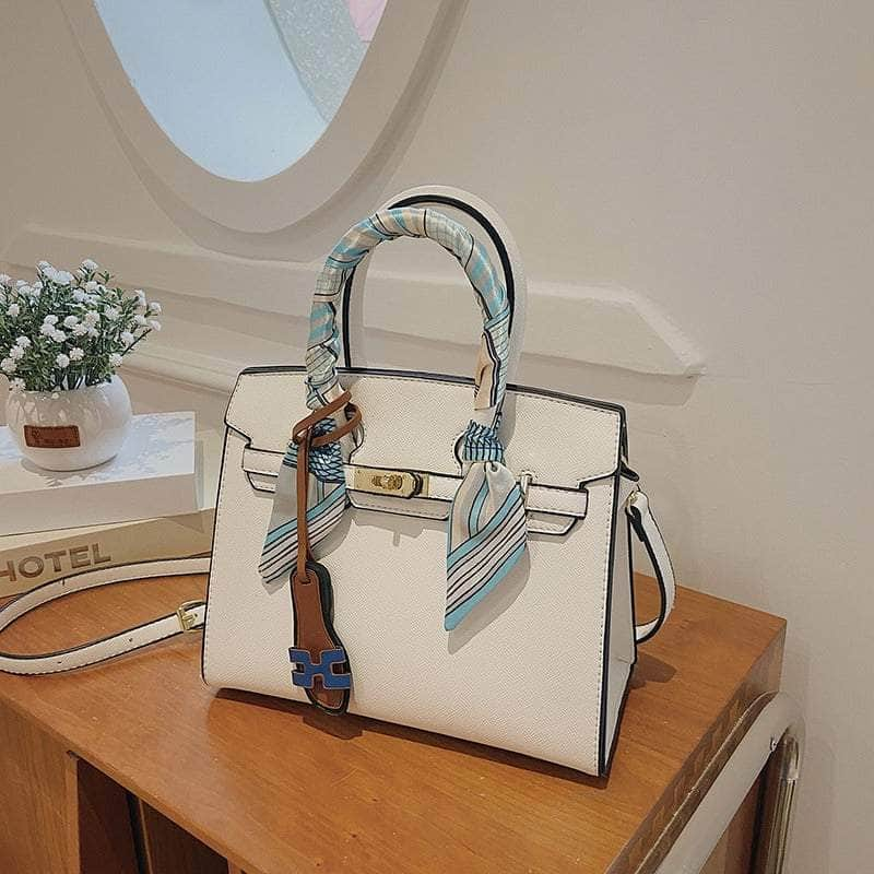 Classy Leather Sling Handbag White