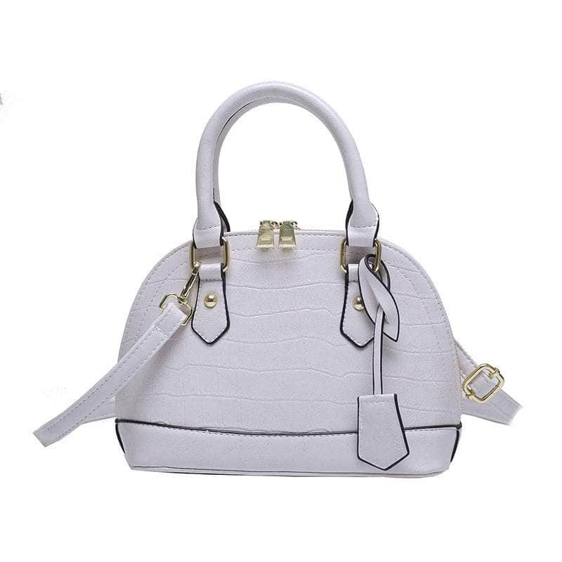 Classy Microfiber Leather Crossbody Handbag Beige