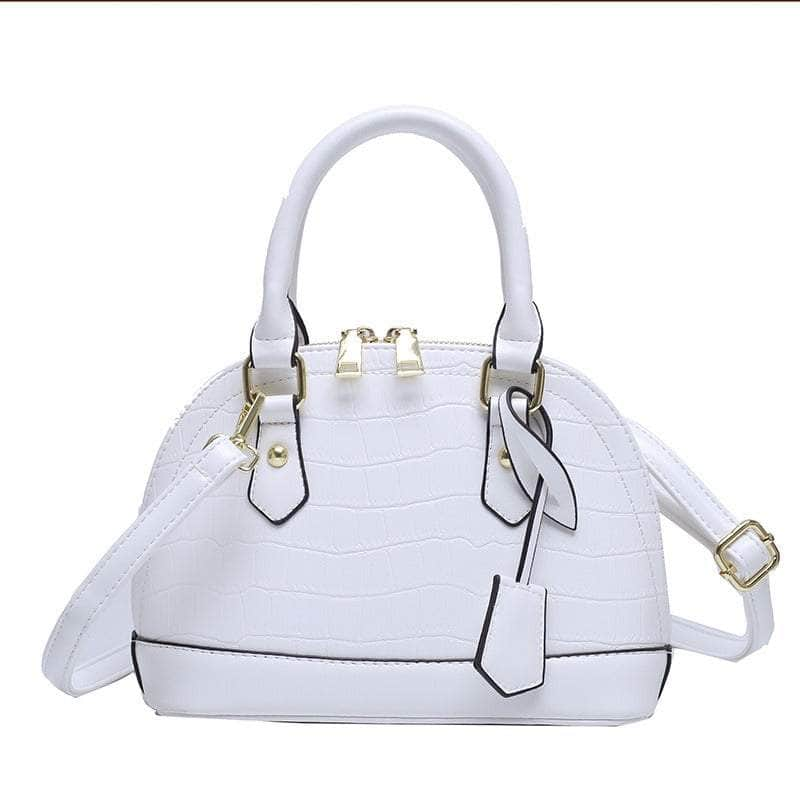 Classy Microfiber Leather Crossbody Handbag White