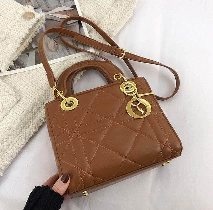 Classy Mini Shoulder Handbag Brown