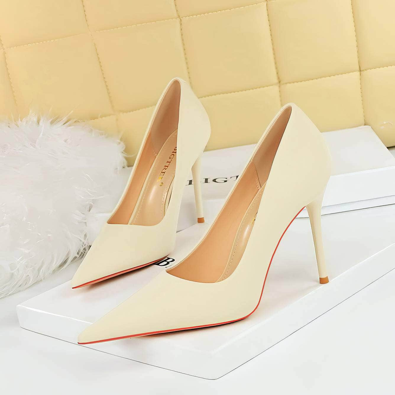 Classy Pointy Toe Banquet Stiletto Heels