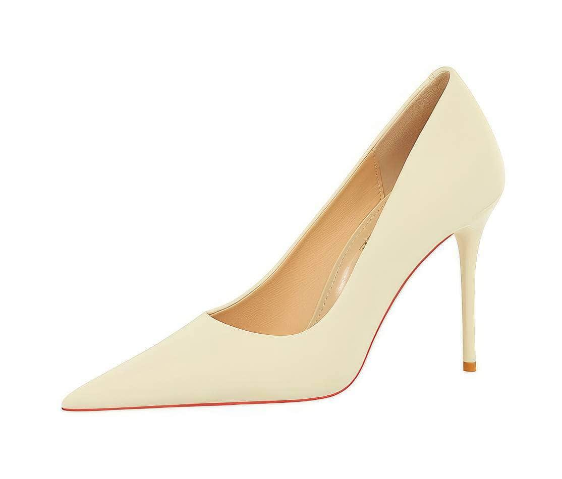 Classy Pointy Toe Banquet Stiletto Heels EU 33 / Ivory / 10CM