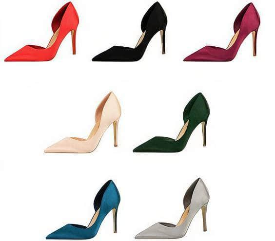 Classy Pointy Toes Satin Court Stilettos