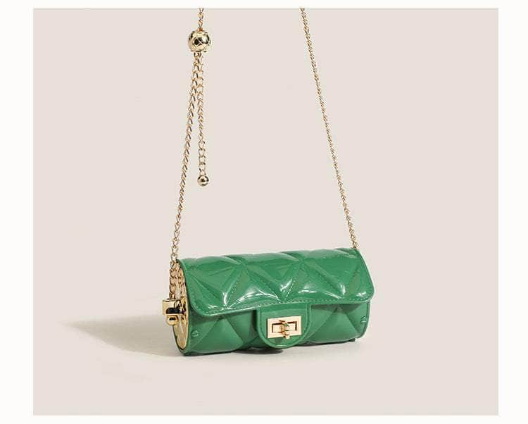 Classy Quilted Twist Lock Flap Chain Bag