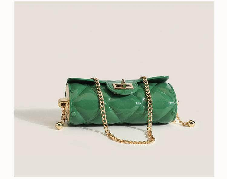 Classy Quilted Twist Lock Flap Chain Bag