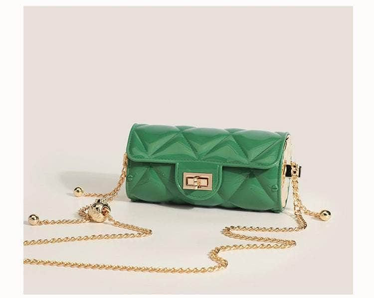 Classy Quilted Twist Lock Flap Chain Bag