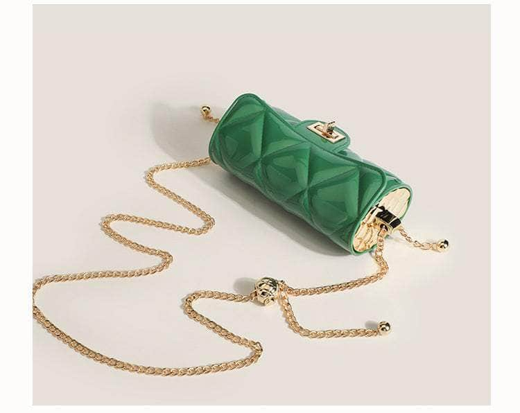 Classy Quilted Twist Lock Flap Chain Bag