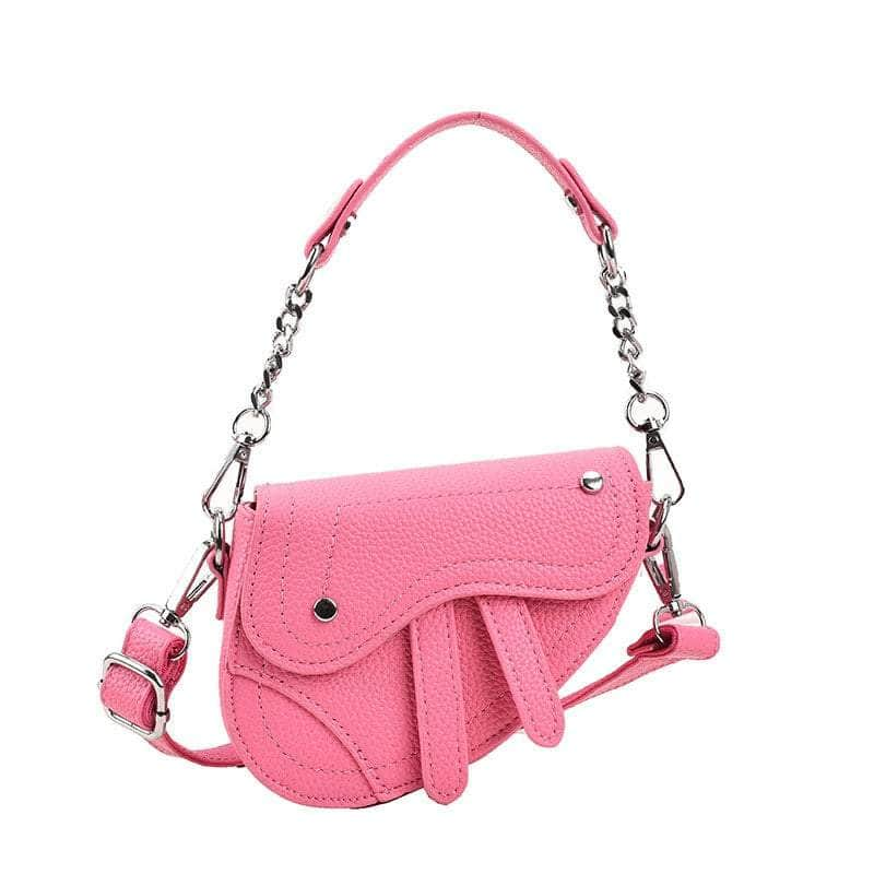 Classy Saddle Leather Bag Rose