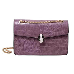 Classy Shoulder Leather Bag with Stone Accent