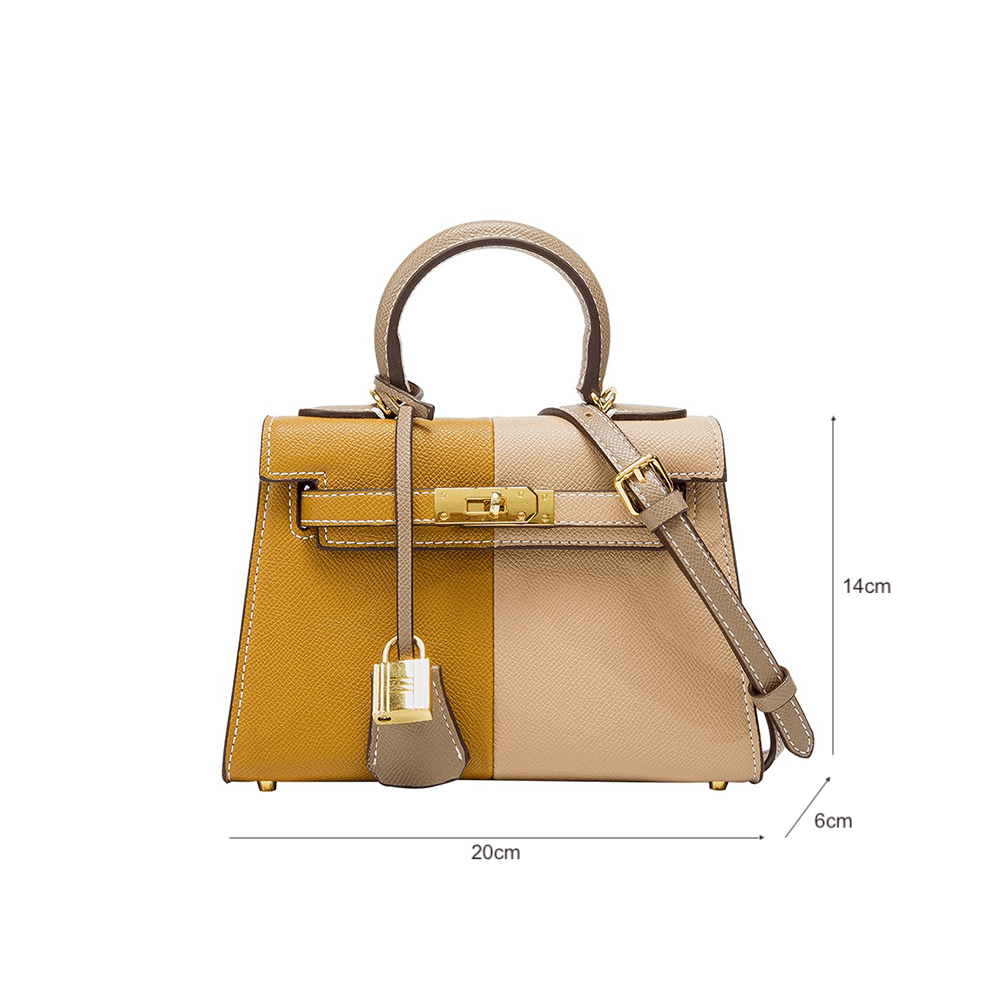 Classy Unique Colored Shoulder Leather Handbag