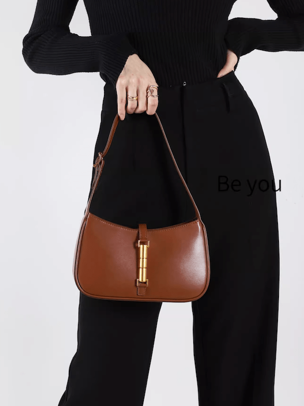 Classy Women's Metallic Accent Shoulder Bag