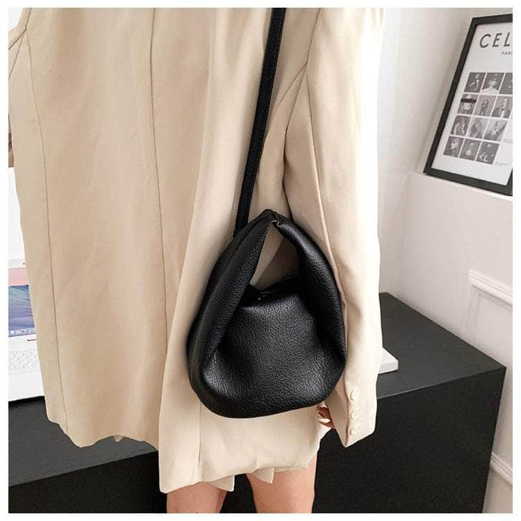 Cloud Bucket Bag with Embossed Leather Detailing