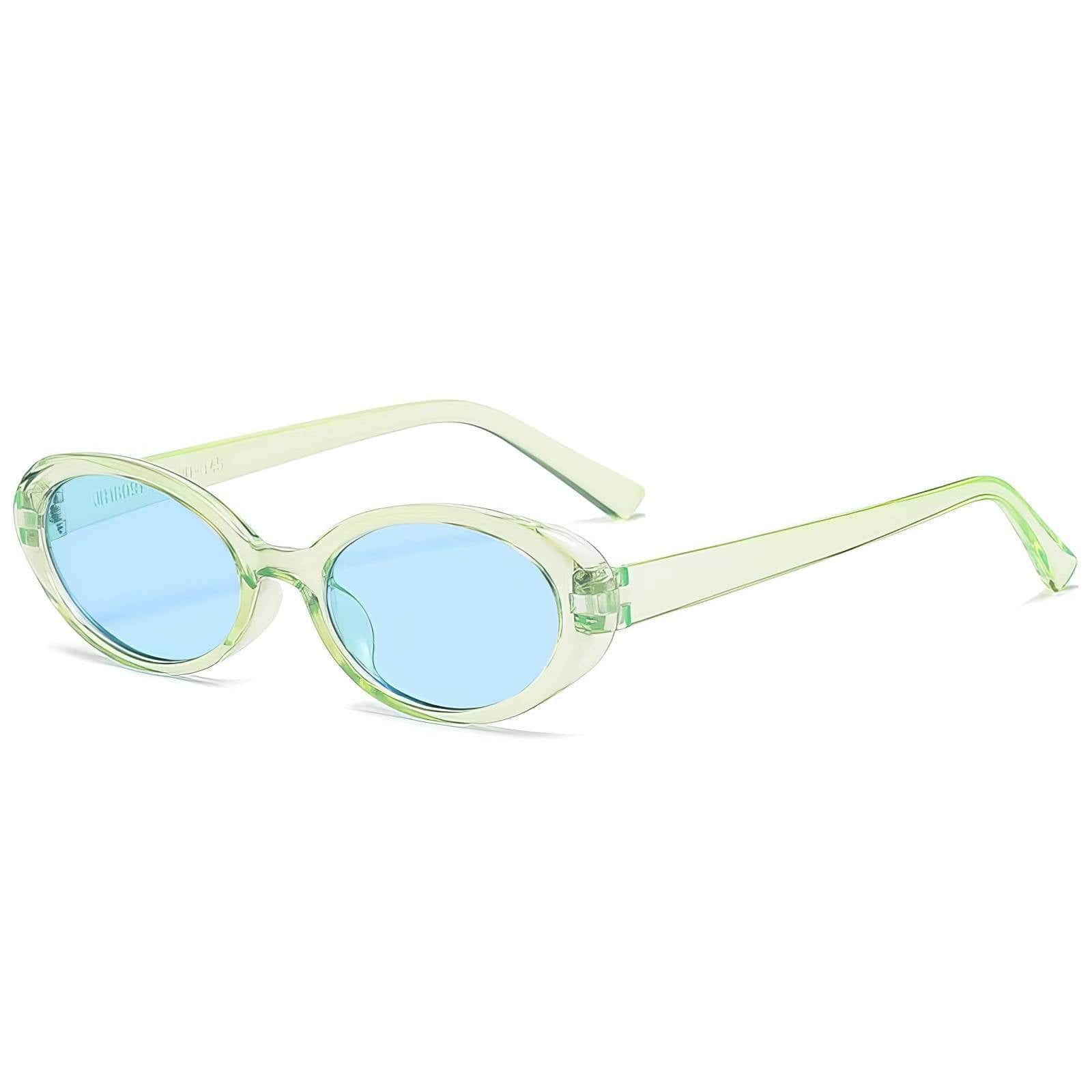 Clout Unisex Sunglasses Iconic Style Green/Blue / Resin