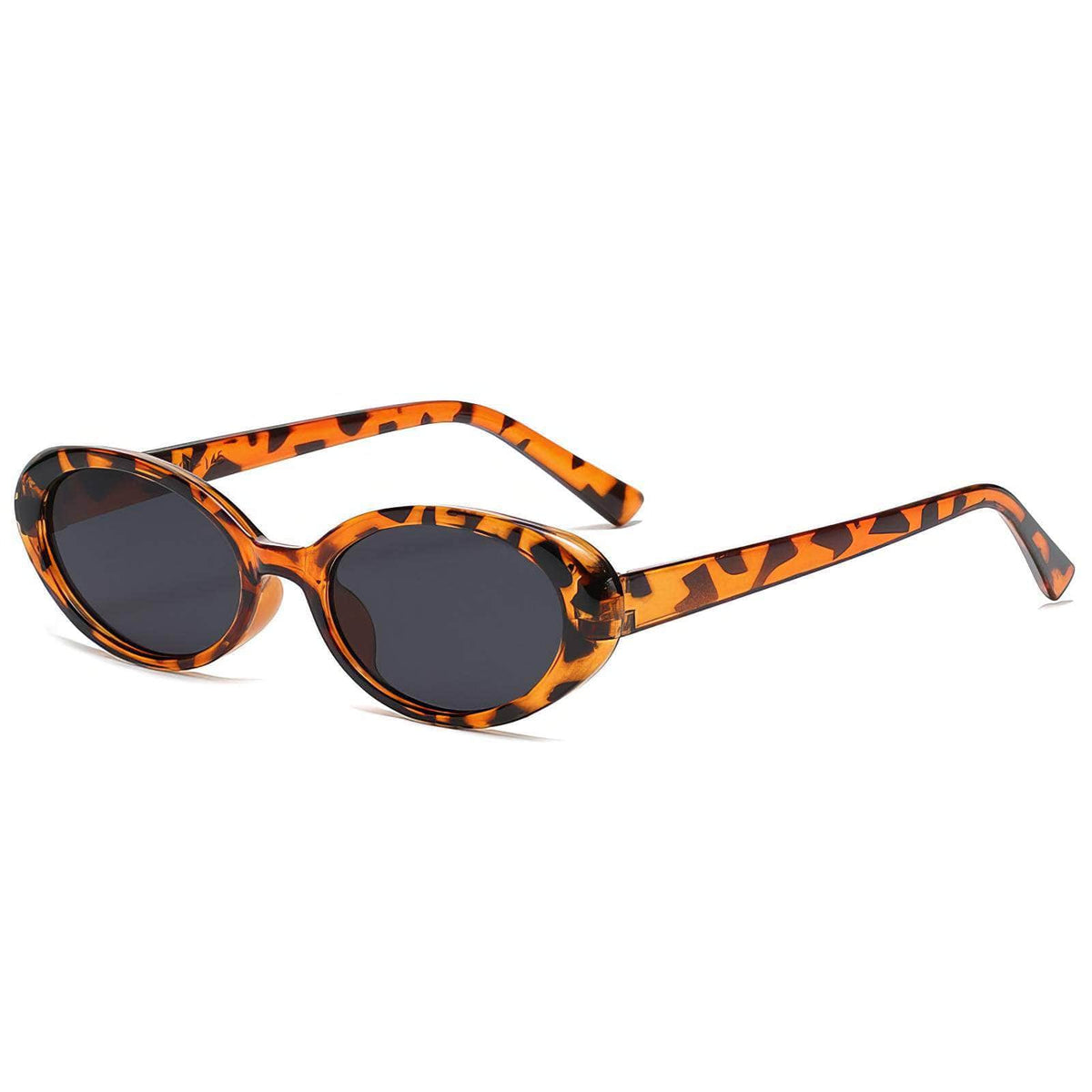 Clout Unisex Sunglasses Iconic Style Leopard Grain/Black / Resin