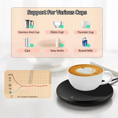 Coffee Cup Heater - USB Heating Pad, Electric Milk Tea Warmer, Thermostatic Coasters for Home Office Desk