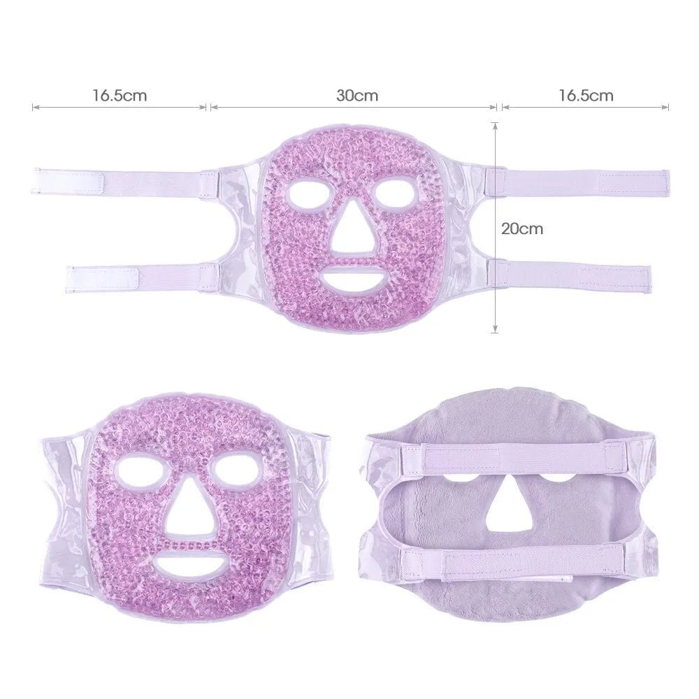 Cold and Hot Compress Beauty Mask: Reusable Hollow Eye Mask for Facial Cooling, Edema Elimination, and Fatigue Relief