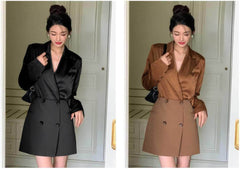 Collar Jacket Blazer Mini Dress