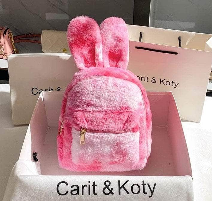 Colorful Bunny Plush Backpack