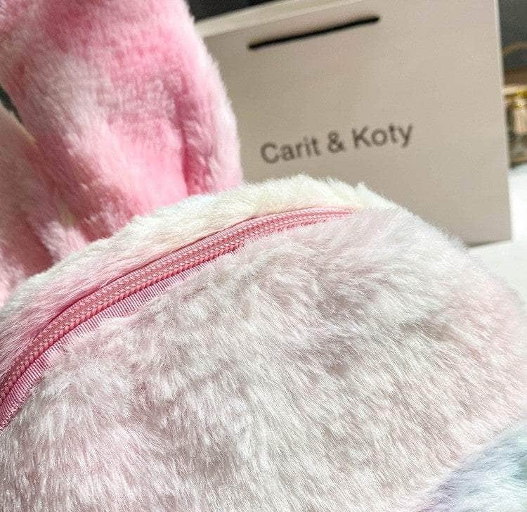 Colorful Bunny Plush Backpack