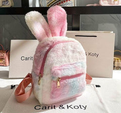 Colorful Bunny Plush Backpack