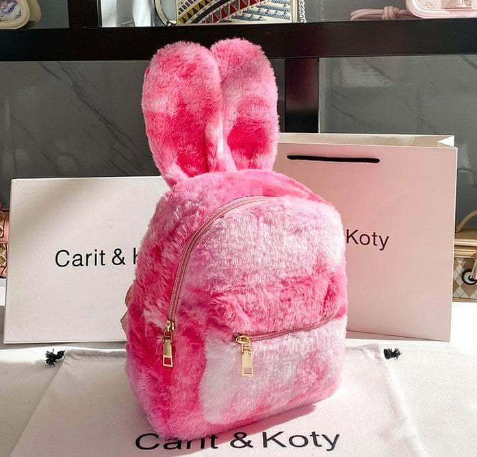 Colorful Bunny Plush Backpack