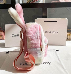 Colorful Bunny Plush Backpack