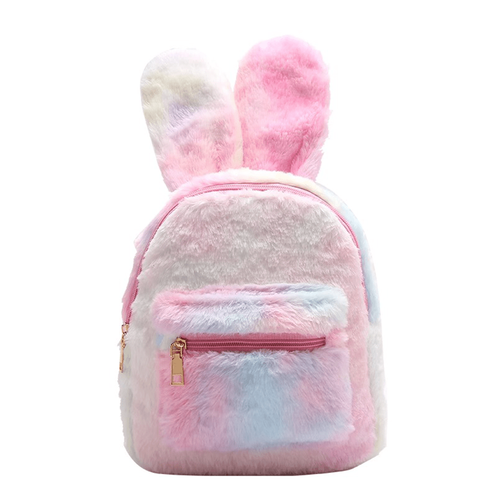 Colorful Bunny Plush Backpack