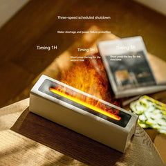 Colorful Flame Simulation USB Plug-in Diffuser for Office and Home - Fragrance and Humidification