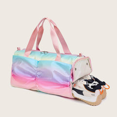 Colorful Women's Gym Bag: Travel Fitness Bags with Shoe Compartment, Outdoor Shoulder Sports Student Bag - Daily Dry Wet Handbags Duffel Yoga Pack