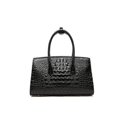 Compact Handbag with Stylish Crocodile Pattern