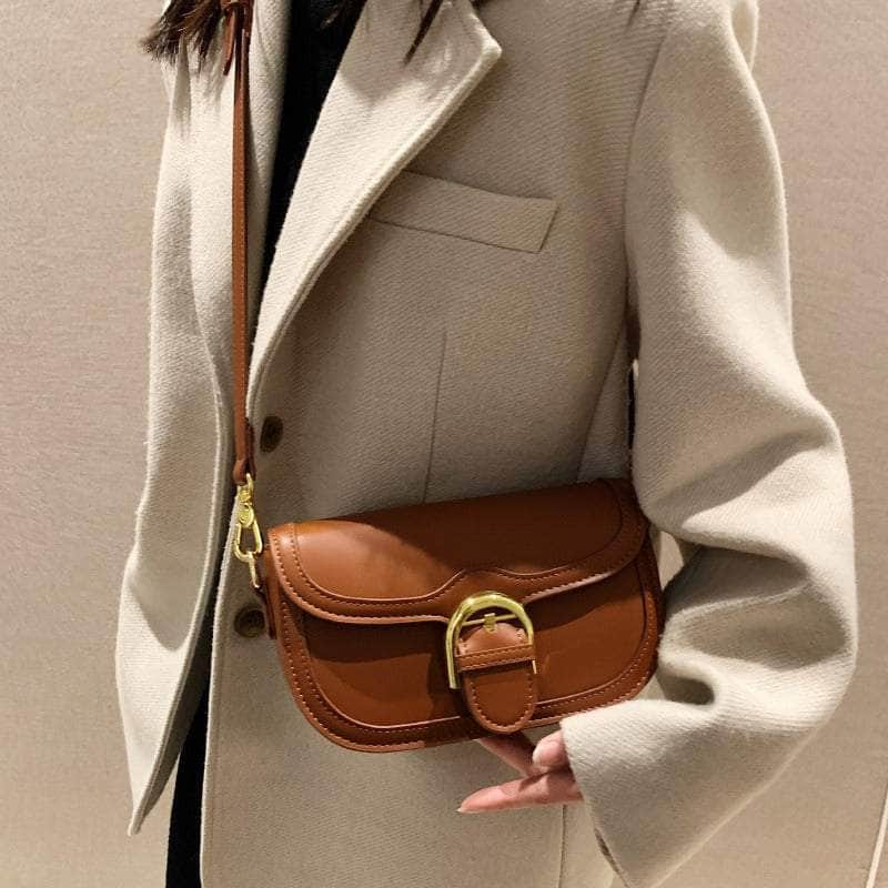 Compact Semicircle Shoulder Purse