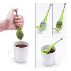 Compact Tea Infuser with Built-in Plunger for intense flavor. Reusable and versatile for tea and coffee