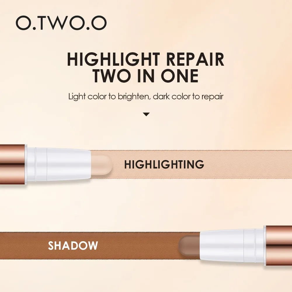 Contour Stick Double Head Contour Pen Waterproof Matte Finish Highlighters Shadow Contouring Pencil Cosmetics For Face