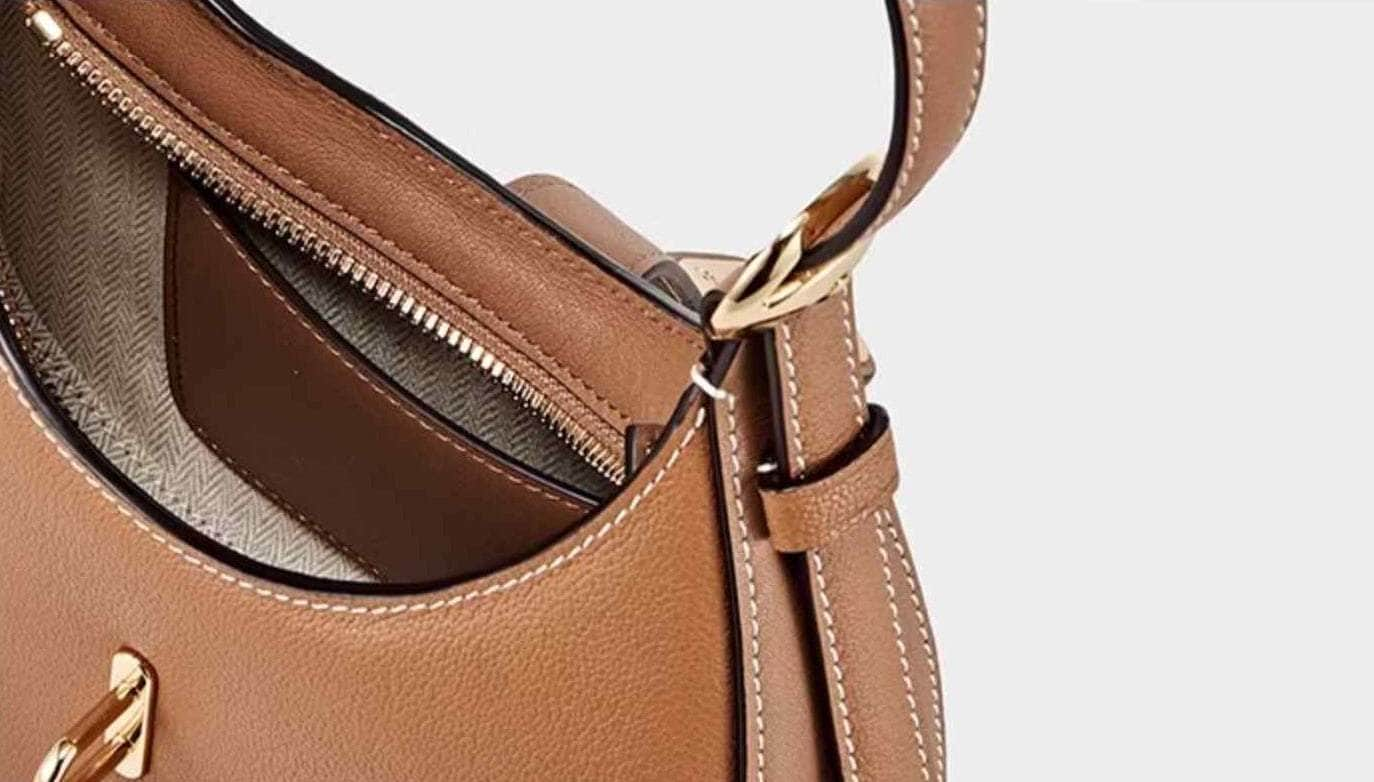 Crescent Metal Buckle Shoulder Bag