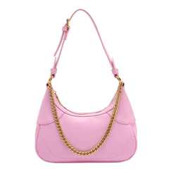 Crescent Shape Hobo Bag with Stylish Chain Deco