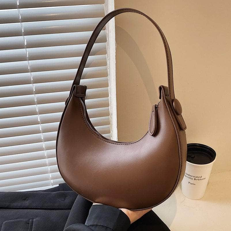 Crescent-shaped Handbag Brown